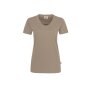 HAKRO Damen V-Shirt Mikralinar® | Damen | 0181080006 | khaki | Gr. L
