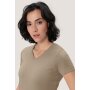 HAKRO Damen V-Shirt Mikralinar® | Damen | 0181080006 | khaki | Gr. L