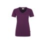 HAKRO Damen V-Shirt Mikralinar® | Damen | 0181118005 | aubergine | Gr. M