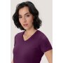 HAKRO Damen V-Shirt Mikralinar® | Damen | 0181118008 | aubergine | Gr. 2XL