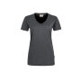 HAKRO Damen V-Shirt Mikralinar® | Damen | 0181328007 | anthrazit meliert | Gr. XL