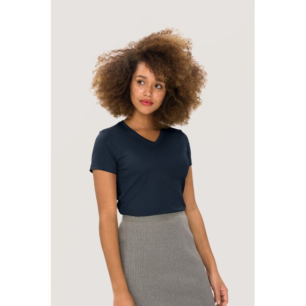 Hakro Damen V-Shirt COOLMAX® 0187034004 tinte S