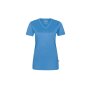 Hakro Damen V-Shirt COOLMAX® 0187041006 malibublau L
