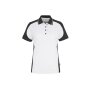HAKRO Damen Poloshirt Contrast Mikralinar® | 0239 weiß/anthrazit 4XL