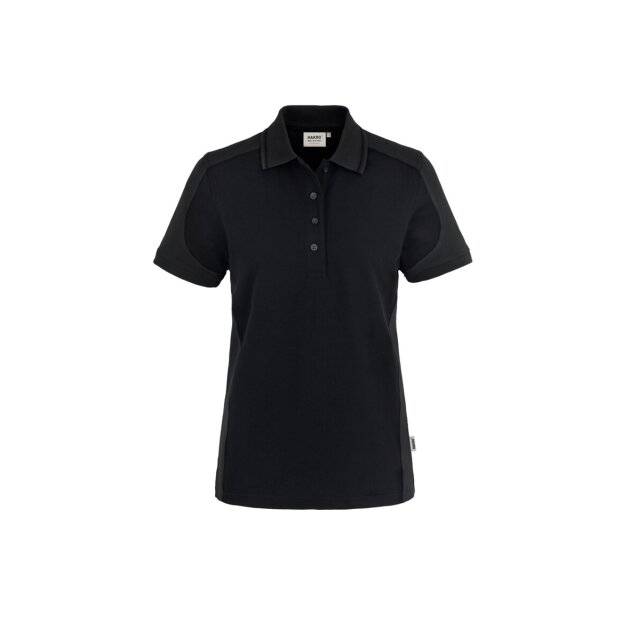 HAKRO Damen Poloshirt Contrast Mikralinar® | 0239 schwarz/anthrazit S