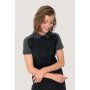 HAKRO Damen Poloshirt Contrast Mikralinar® | 0239 schwarz/anthrazit XL