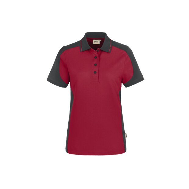HAKRO Damen Poloshirt Contrast Mikralinar® | 0239 weinrot/anthrazit XL