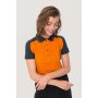 HAKRO Damen Poloshirt Contrast Mikralinar® | 0239 orange/anthrazit S