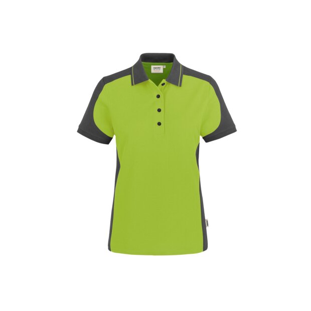 HAKRO Damen Poloshirt Contrast Mikralinar® | 0239 kiwi/anthrazit S