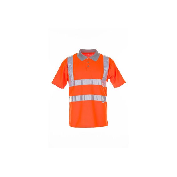 Planam | Warnschutz Poloshirt | 2098 orange/grau