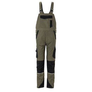 Planam Herren Latzhose Norit 6525 oliv/schwarz