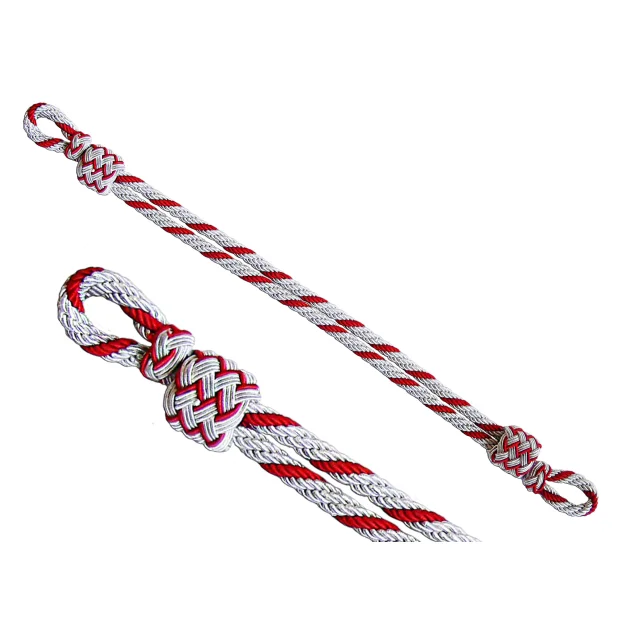 Feuerwehr Mützenkordel Mützenschnur Bayern 3 Teile silberfarbiger Draht 1 Teil hochrot 6mm
